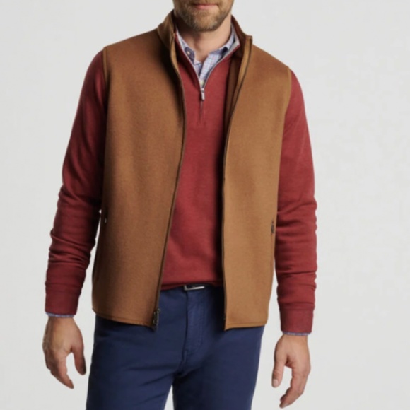 Peter Millar Men's Medium Hazelwood Crown Flex Fleece Wool Vest MSRP $495 - Picture 2 of 13